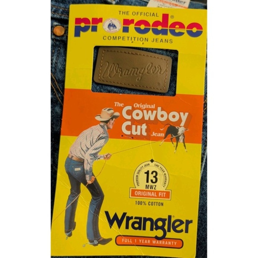 NWT Wrangler Original Cowboy Bootcut Jeans Tall Men's 34x38 Original Fit Retro - Picture 2 of 7
